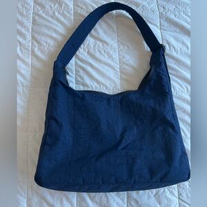 BAGGU navy nylon shoulder bag